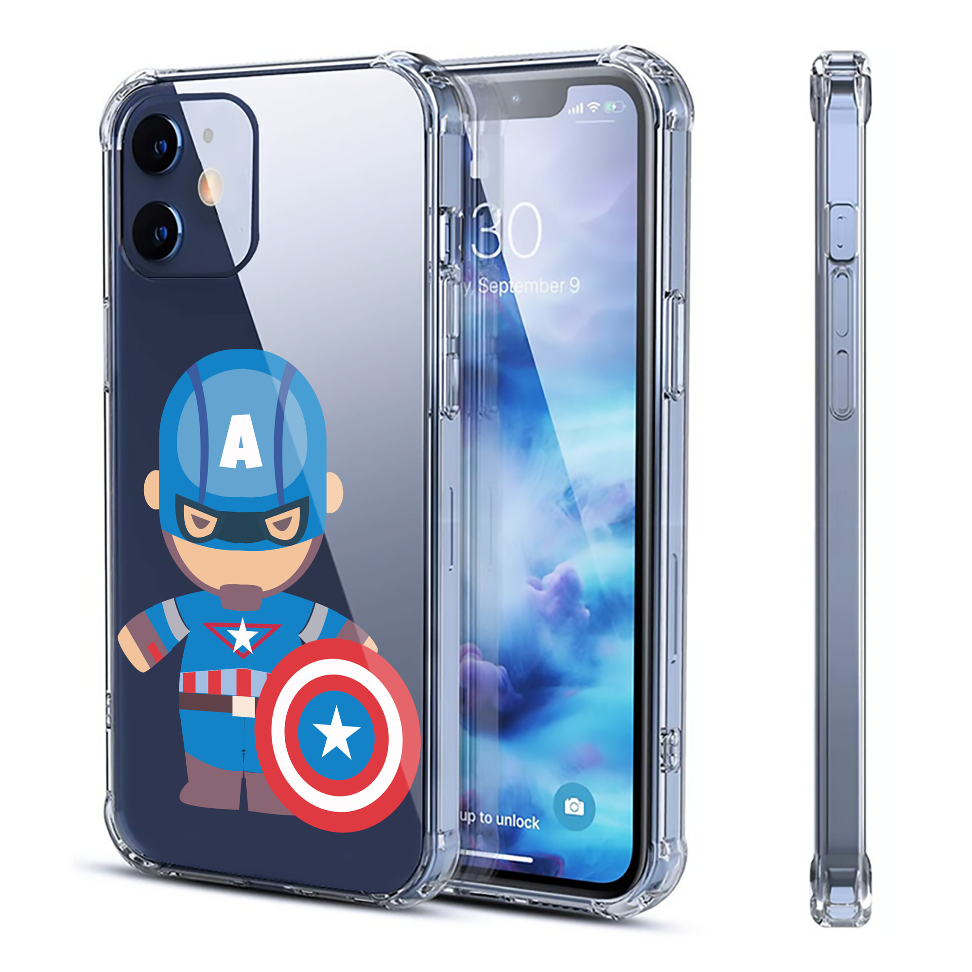 （画像用） アベンジャーズ The Avengers 【iPhone 12シリーズ対応】透明スマホケース（クリアソフトケース）